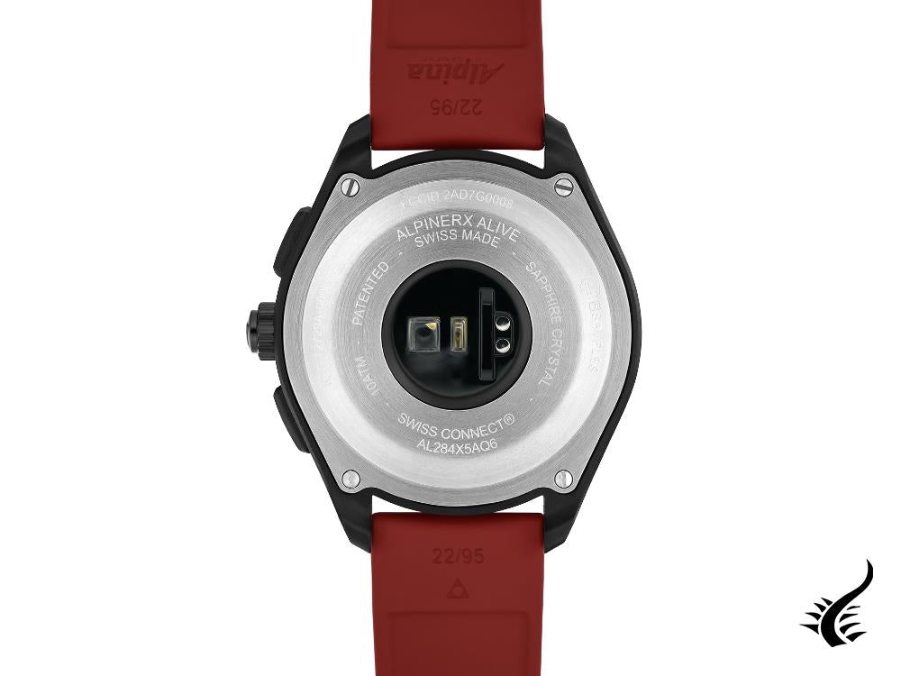 Reloj de Cuarzo Alpina Alpiner, Negro, GMT, Alarma, Rojo, AL-284LBR5AQ6