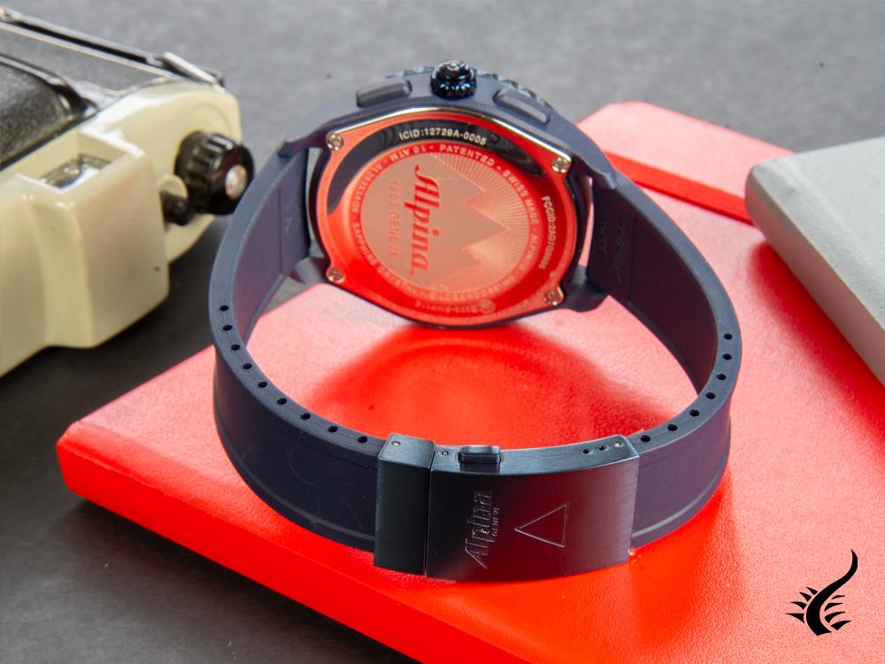 Smartwatch Alpina Alpiner X, 45 mm, Azul, GMT, Alarma, Fecha, AL-283LBN5NAQ6