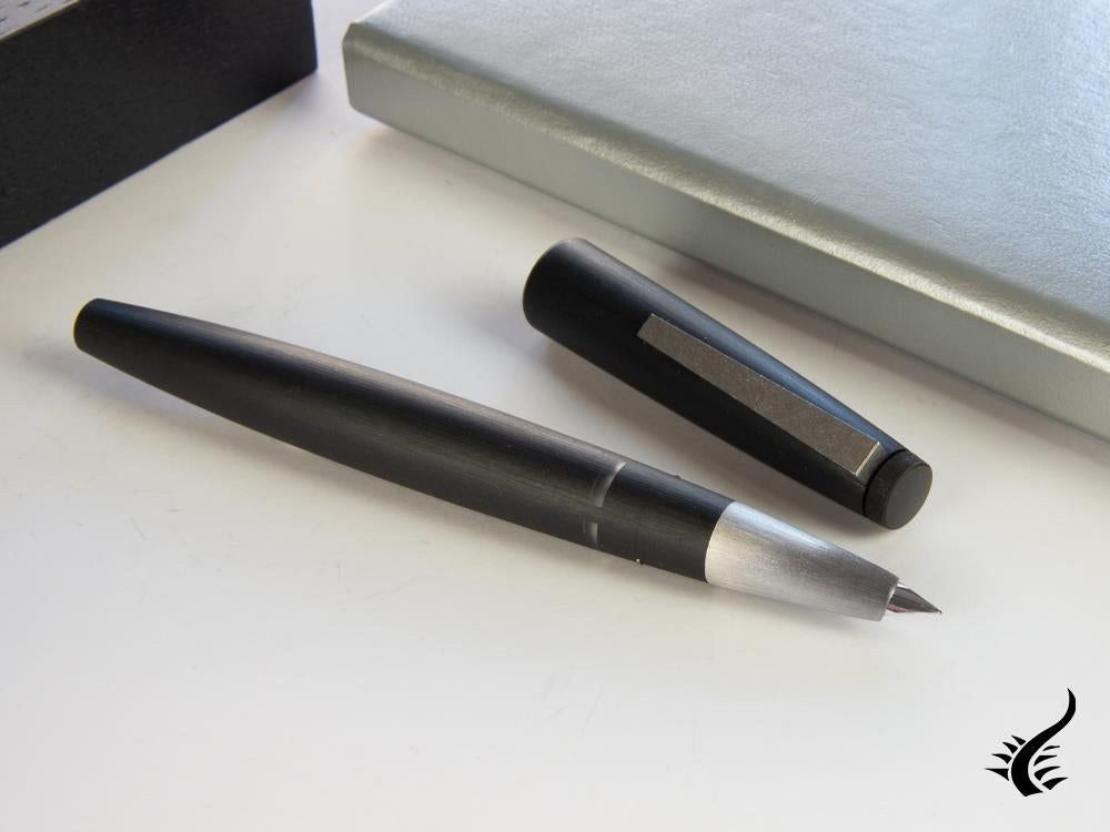 Lamy 2000 Fountain Pen, Makrolon, Mat brushed, Black, 1201351 - Iguana Sell