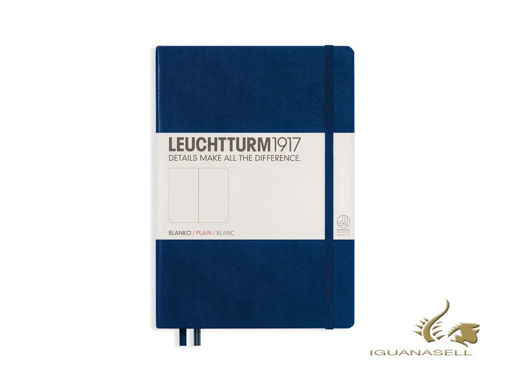 Libreta de notas Leuchtturm1917 Tapa dura, A5, Liso, Azul Marino, 342924