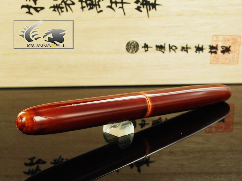 Estilográfica Nakaya Cigar Long Toki Tamenuri, Ebonita y laca Urushi