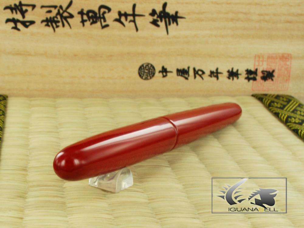 Pluma Estilográfica Nakaya Cigar Portable Shu-nurippanashi, Ebonita,17mm