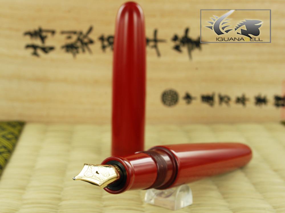 Pluma Estilográfica Nakaya Cigar Portable Shu-nurippanashi, Ebonita,17mm