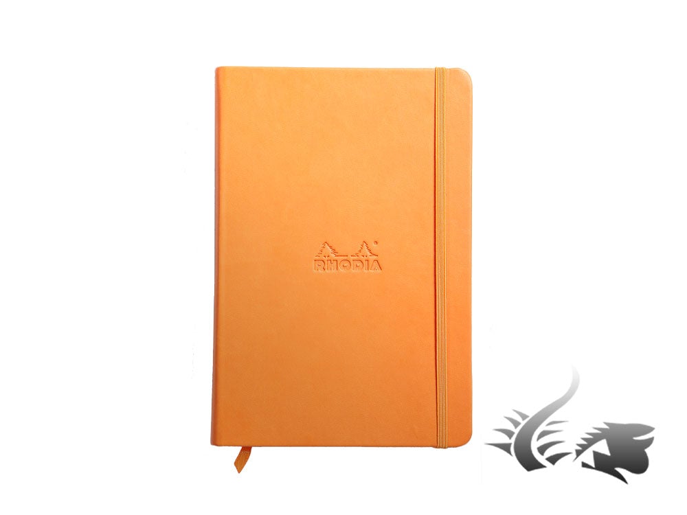 Libreta de notas Rhodia - Rhodiarama, A5, Tapa dura, Liso, Naranja, 192 páginas